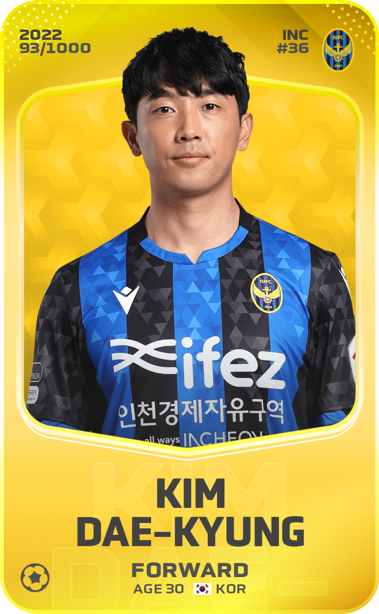 Sorare - Sorare Official - Kim Dae-Kyung 2022-23 • Limited 93/1000 - NFT # 58197491365032225635522003799155297976633232793346950896841524312564234879184