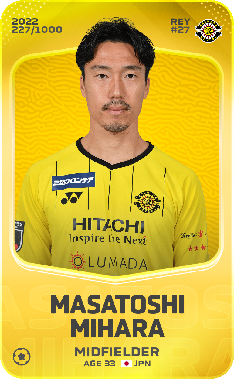 Sorare - Sorare Official - Masatoshi Mihara 2022-23 • Limited 227/1000 - NFT # 65205879861479674824066857738197874229090155286177861709608192744209422458900