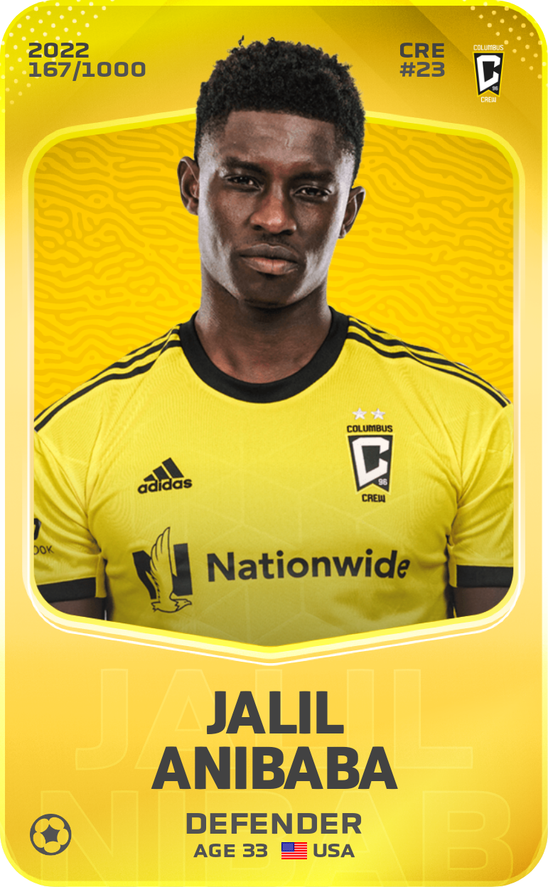 Sorare - Sorare Official - Jalil Anibaba 2022-23 • Limited 167/1000 - NFT # 76519342219940002418281019032523040428024277077000200928134911851120745547765