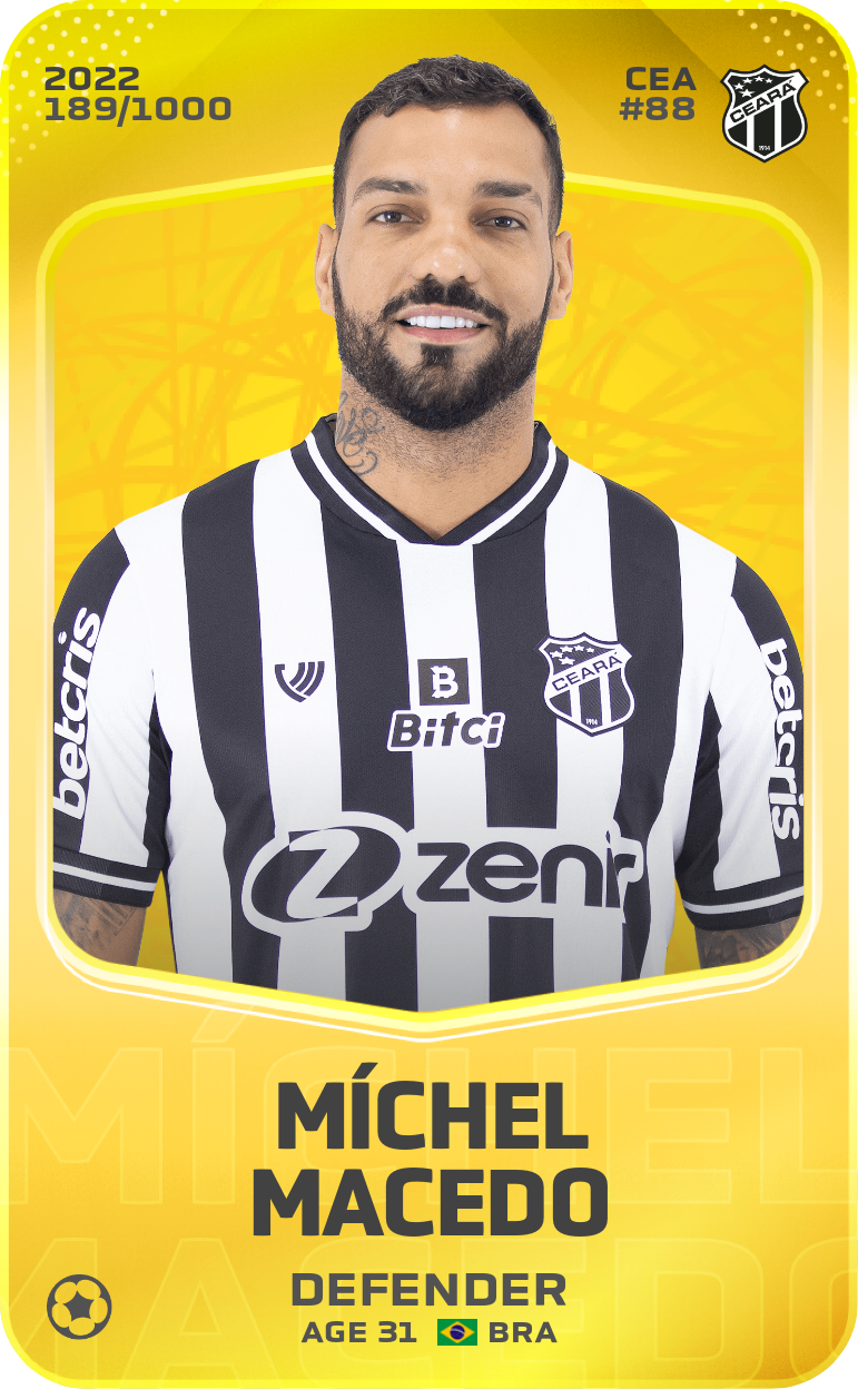 Sorare - Sorare Official - Míchel Macedo 2022-23 • Limited 189/1000 - NFT # 62629043815573427348097498027371679610600823364979852090416149372008886423593