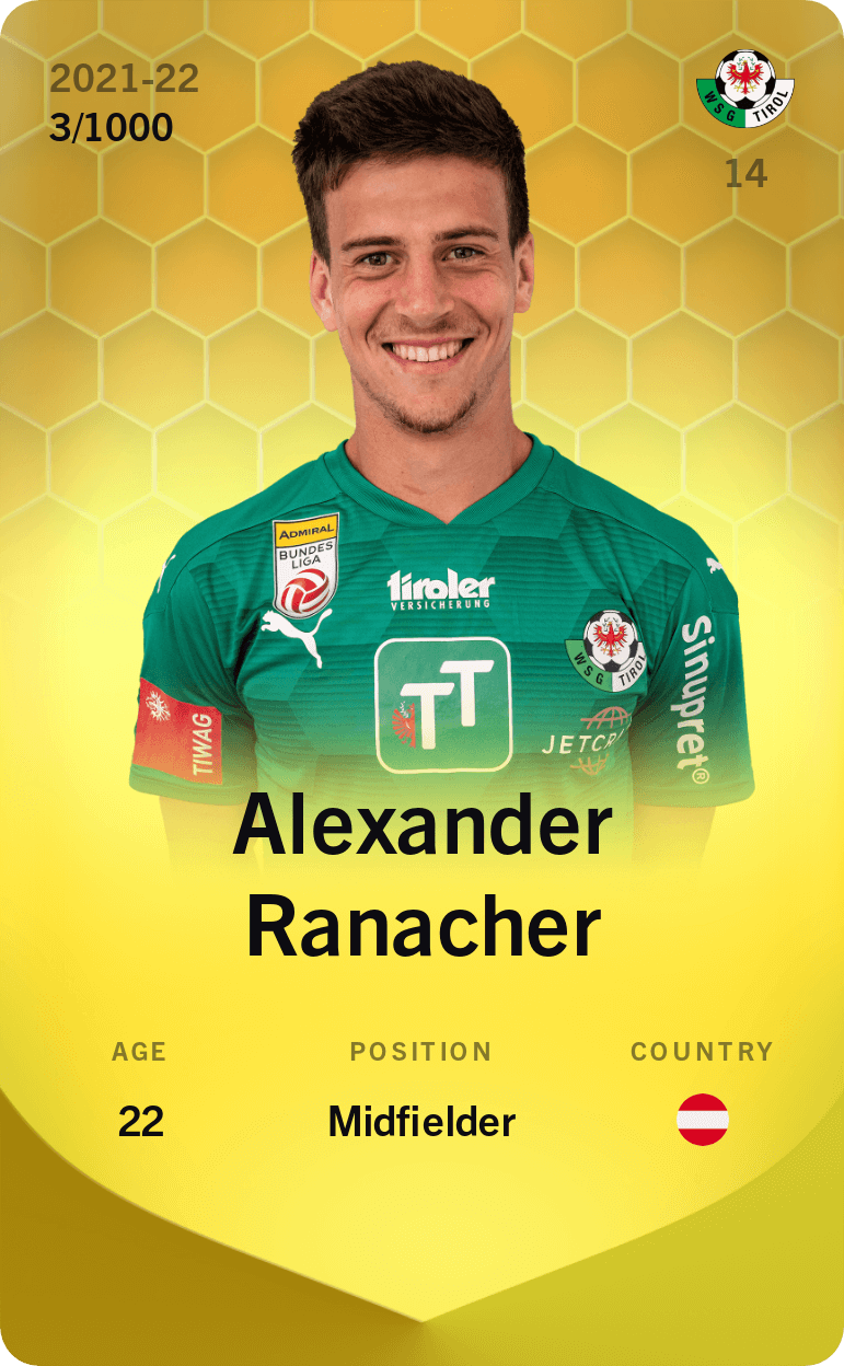Alexander Ranacher 2021-22 • Limited 3/1000