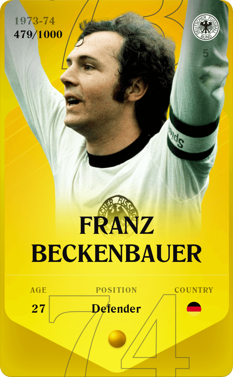 Franz Beckenbauer 1973-74 • Limited 479/1000