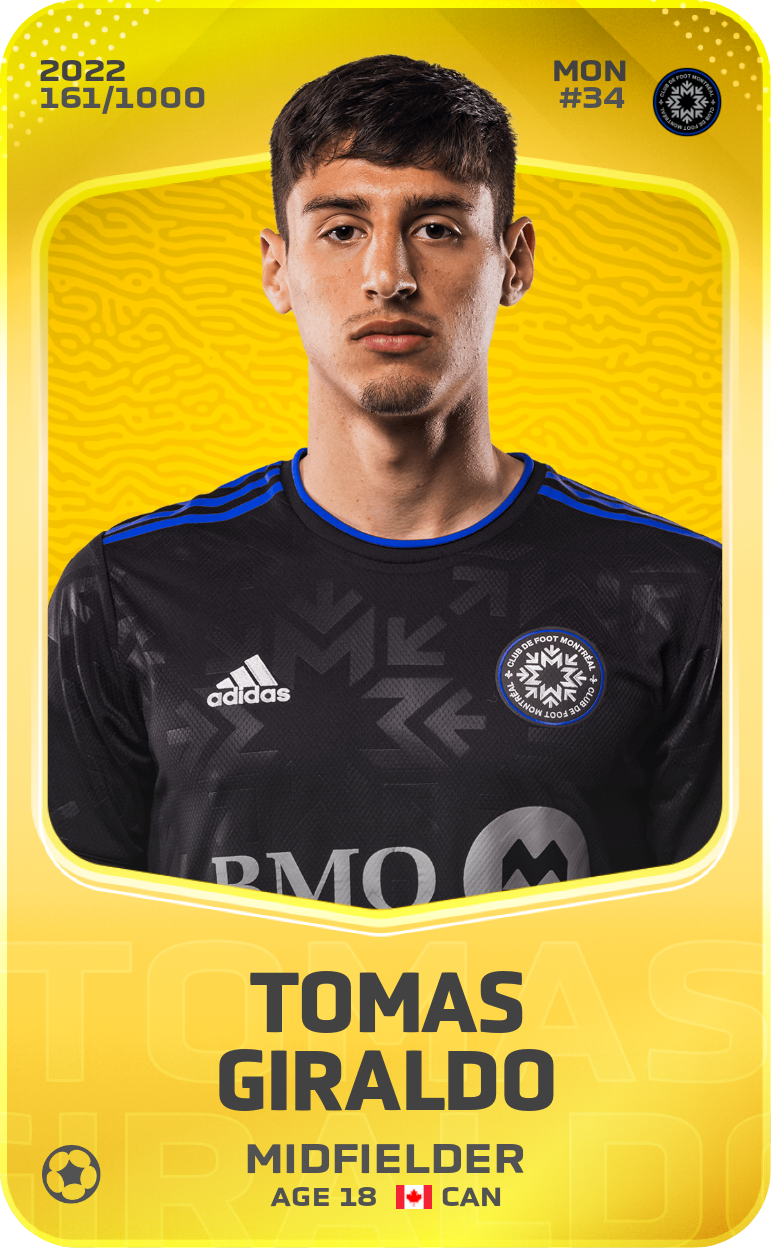 Sorare - Sorare Official - Tomas Giraldo 2022-23 • Limited 161/1000 - NFT # 28292846478800842561497694301662953130482452126133889606355540766205104147690