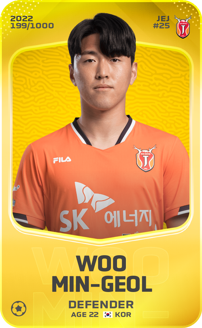 Sorare - Sorare Official - Woo Min-Geol 2022-23 • Limited 199/1000 - NFT # 9906972188481151331813078720622608686397488377381234477552198505837486710305