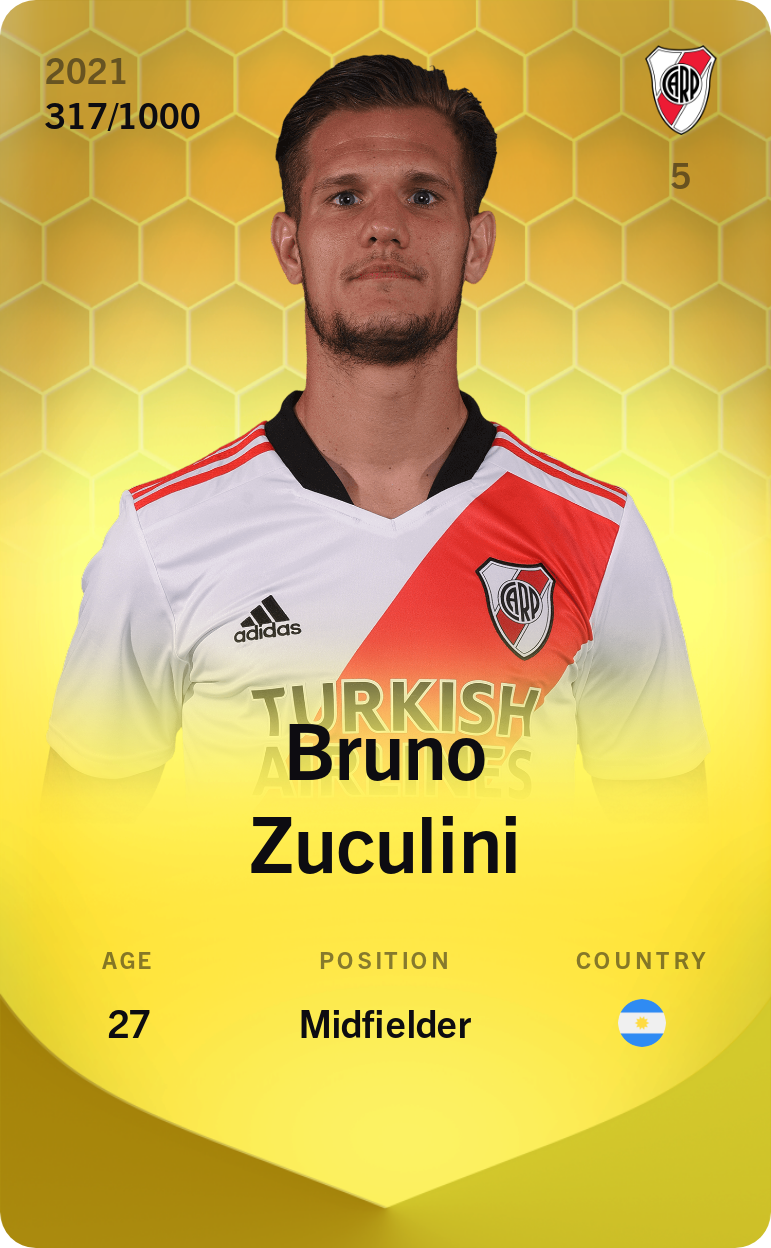 Sorare - Sorare Official - Bruno Zuculini 2021-22 • Limited 317/1000 - NFT # 73769907632796881118091635756737767283552064910678595031075271120927805031775