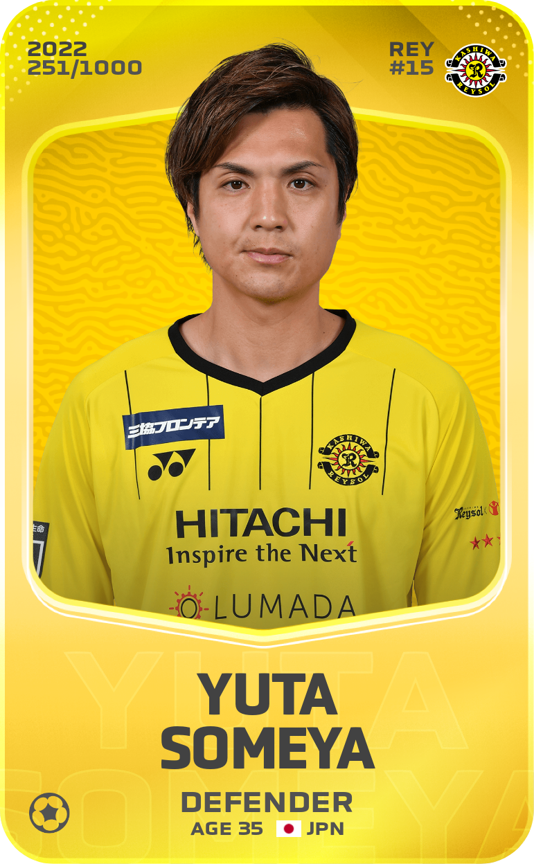 Sorare - Sorare Official - Yuta Someya 2022-23 • Limited 251/1000 - NFT # 57244868638240254443930142800244485855760360529443435154475987942631498034970