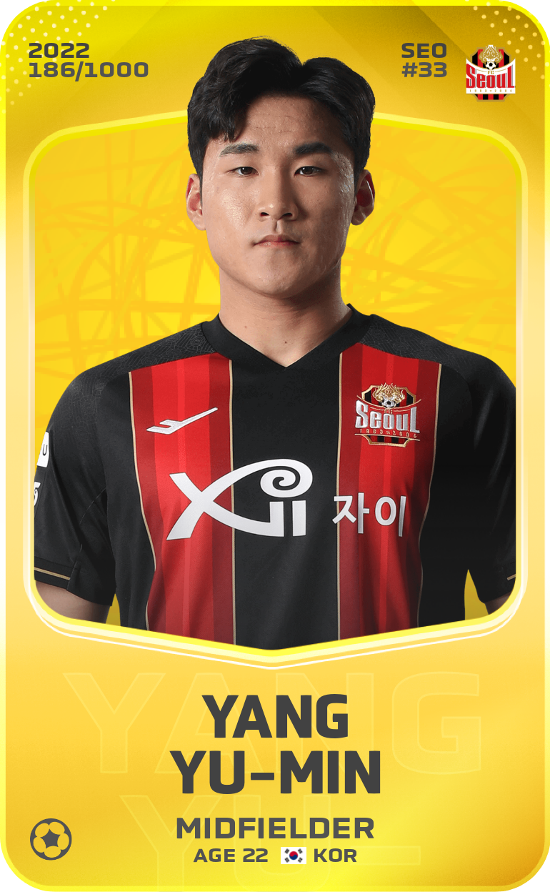 Sorare - Sorare Official - Yang Yu-Min 2022-23 • Limited 186/1000 - NFT # 2679115087677205817642754327212557897948633738648621149705963894097931749031