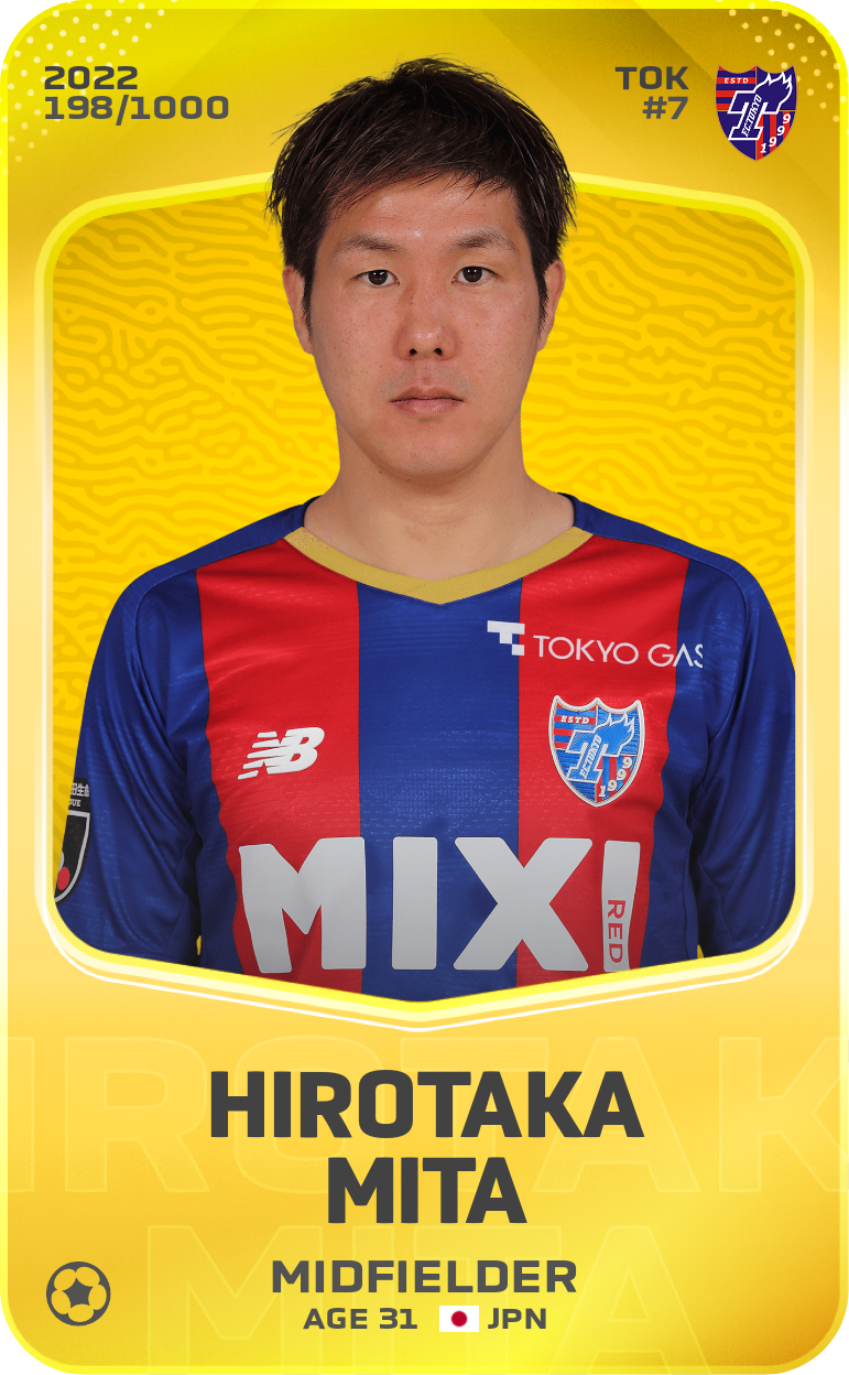 Sorare - Sorare Official - Hirotaka Mita 2022-23 • Limited 198/1000 - NFT # 99687033627070353097502073750968751018618857269604847990860709410029702041079