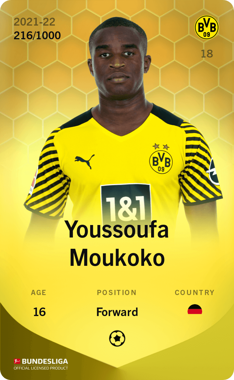 Youssoufa Moukoko 2021-22 • Limited 216/1000