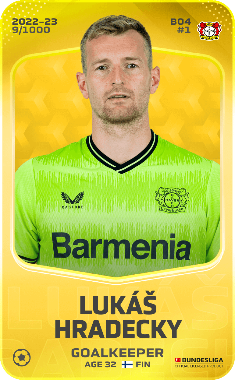 Lukáš Hradecky 2022-23 • Limited 9/1000
