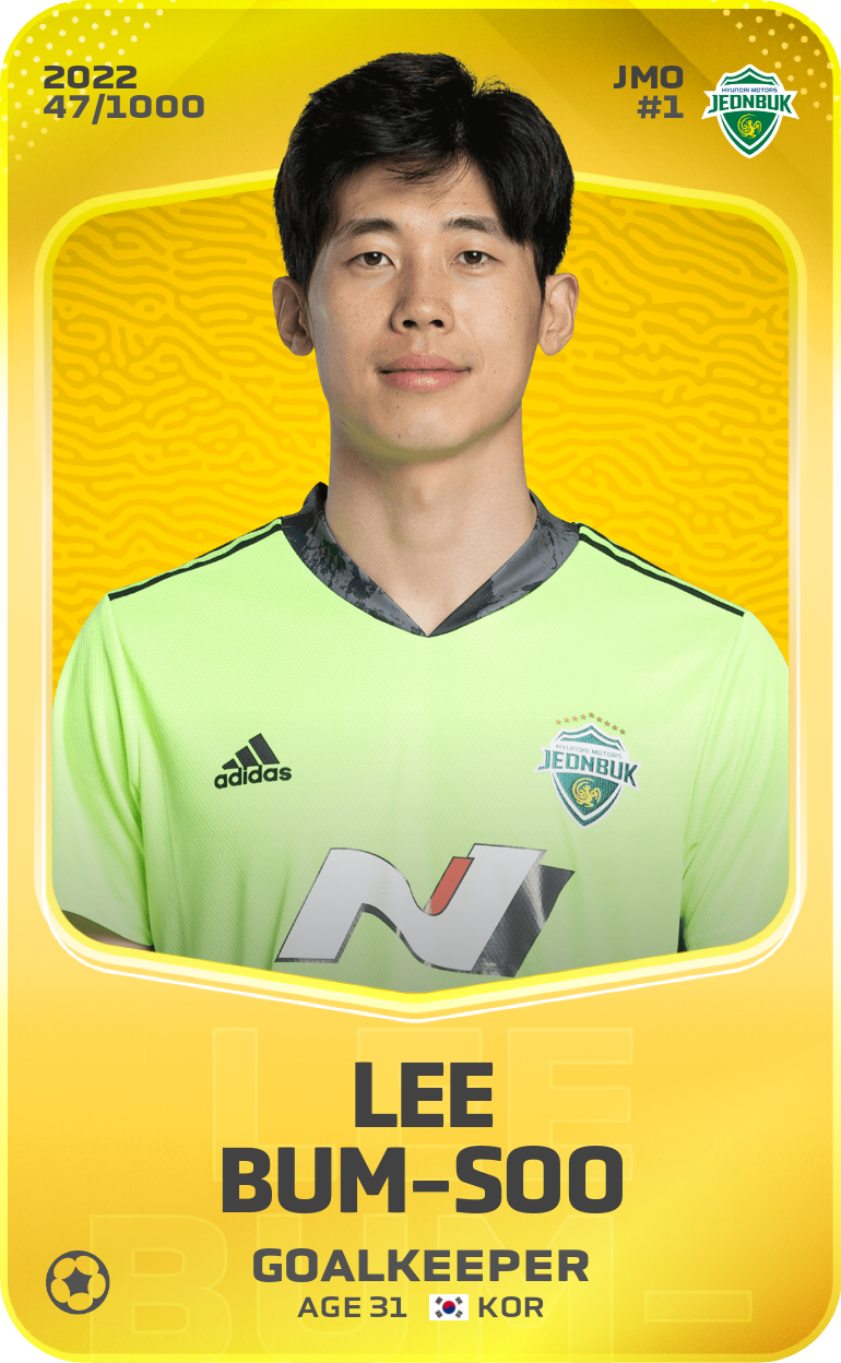 Sorare - Sorare Official - Lee Bum-Soo 2022-23 • Limited 47/1000 - NFT # 97721217212209951680225344781207623095132237869015761445204370742893887108852