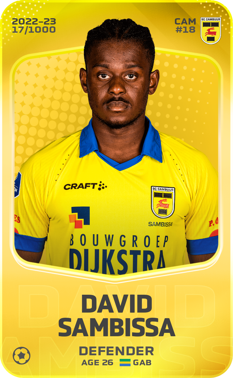 Sorare - Sorare Official - David Sambissa 2022-23 • Limited 17/1000 - NFT # 77066913584476941882470853954843914562137859198823598023982505564618454280181