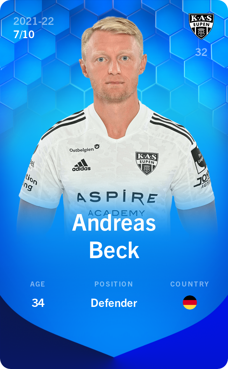Andreas Beck 2021-22 • Super Rare 7/10