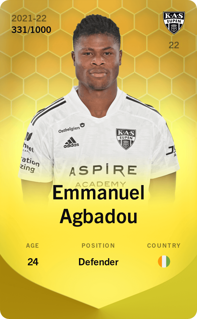 Emmanuel Agbadou 2021-22 • Limited 331/1000