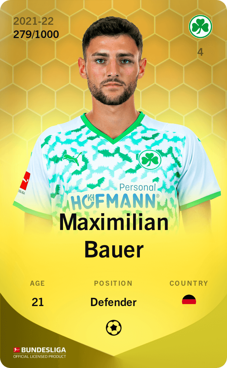 Maximilian Bauer 2021-22 • Limited 279/1000