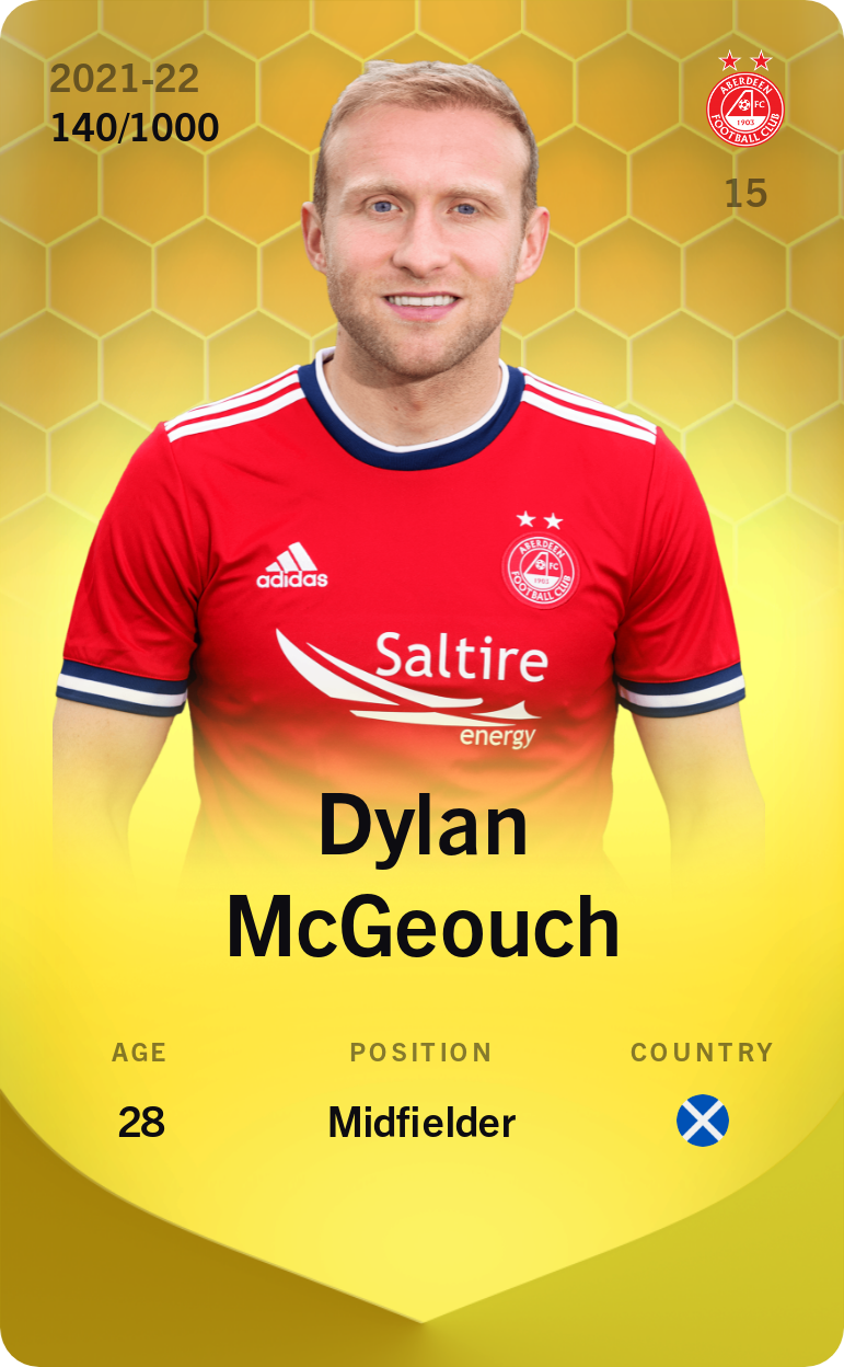 Sorare - Sorare Official - Dylan McGeouch 2021-22 • Limited 140/1000 - NFT # 90700451339815974975438282067876027535958694936774859872710015789685942012268