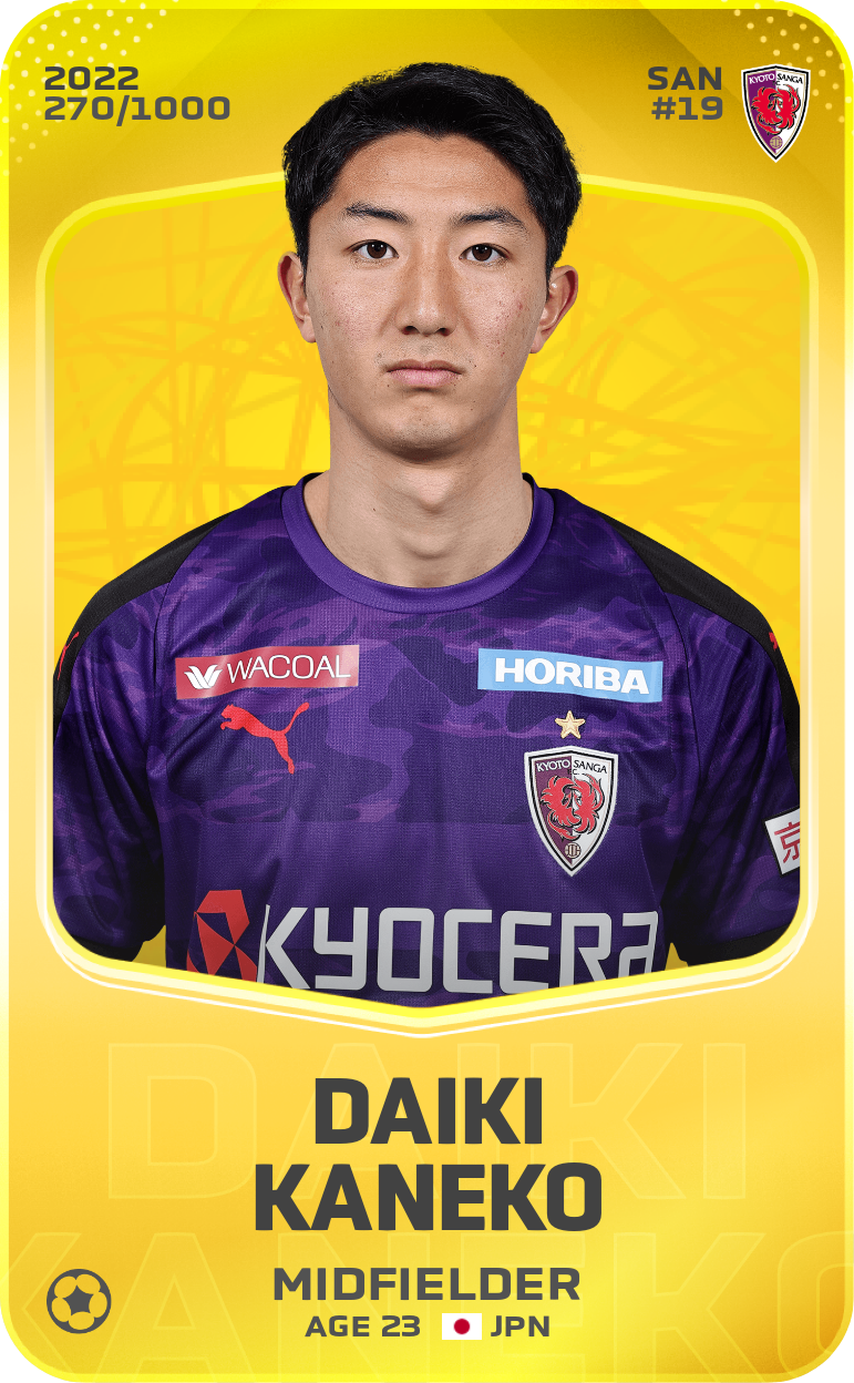 Sorare - Sorare Official - Daiki Kaneko 2022-23 • Limited 270/1000 - NFT # 14609268721231918196188730440547088045769773545376799118602157172151919143479