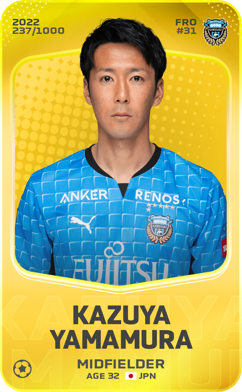 Sorare - Sorare Official - Kazuya Yamamura 2022-23 • Limited 237/1000 - NFT # 35646277170178706280726929498349792424308779335214177130523816214077031746287