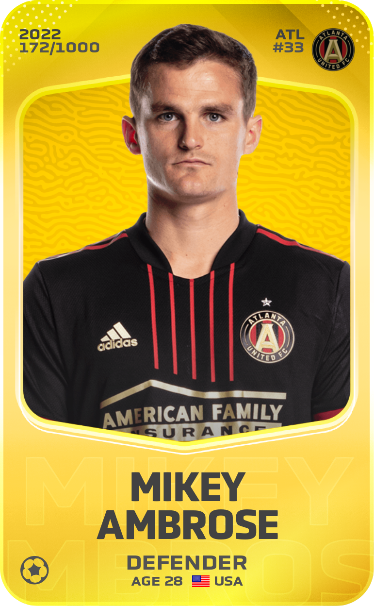 Sorare - Sorare Official - Mikey Ambrose 2022-23 • Limited 172/1000 - NFT # 47798280668482236222645955542773396921252551600762735245096109433731870534154