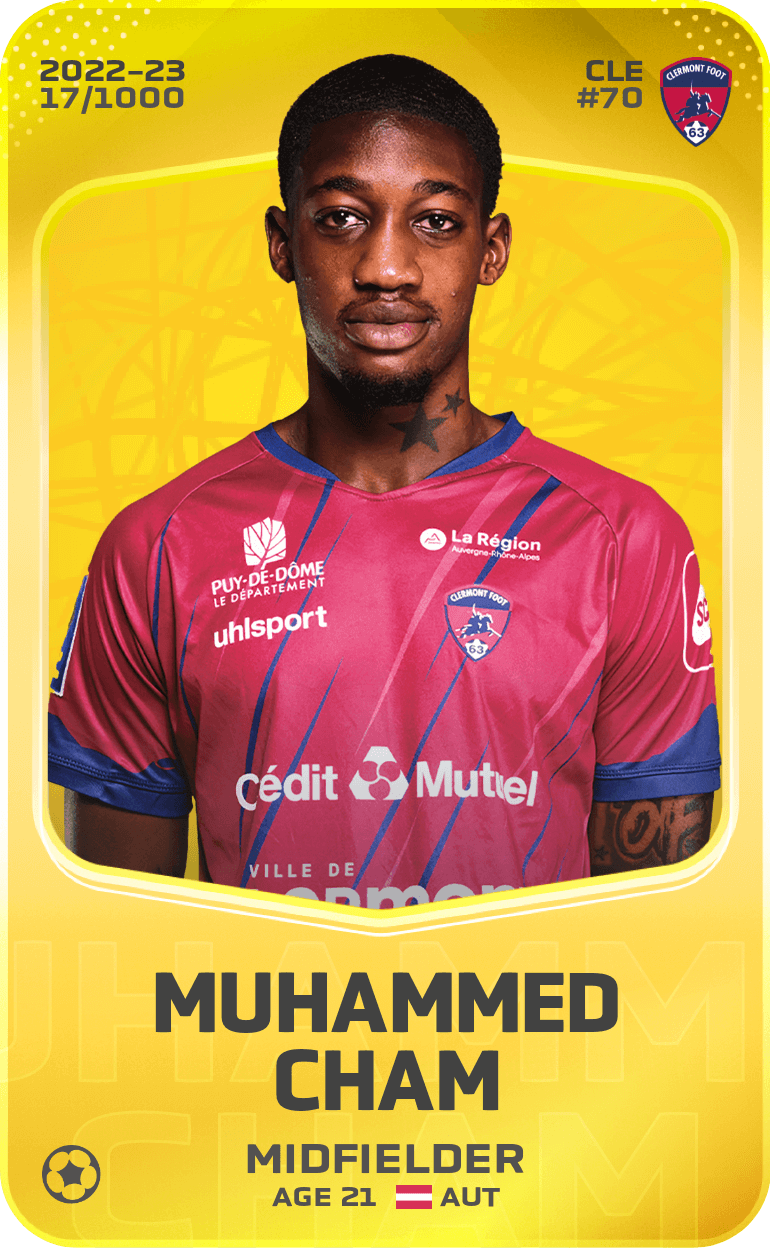 Muhammed Cham 2022-23 • Limited 17/1000