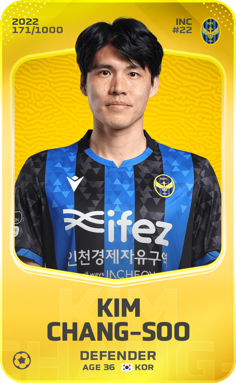 Sorare - Sorare Official - Kim Chang-Soo 2022-23 • Limited 171/1000 - NFT # 44577146437294492059752125735596704764161623386178272505805595458734031296450