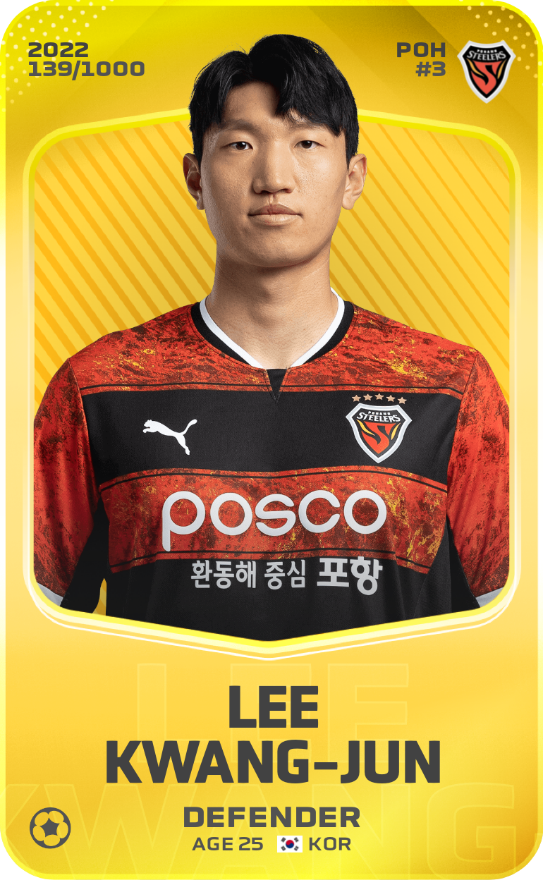 Sorare - Sorare Official - Lee Kwang-Jun 2022-23 • Limited 139/1000 - NFT # 68573832486928071298576245187124955695336718507157435332862977317588074471905