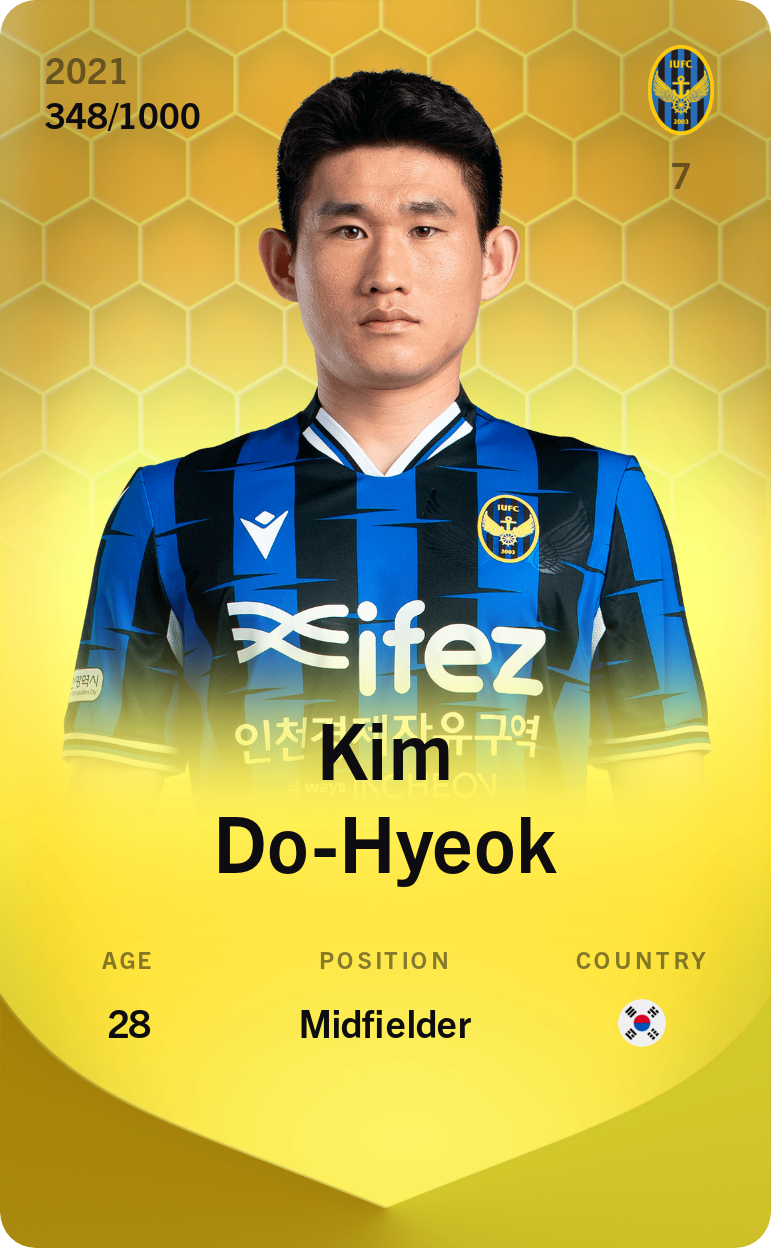 Sorare - Sorare Official - Kim Do-Hyeok 2021-22 • Limited 348/1000 - NFT # 26128716019392591368337784795949653971850514928348793135815807849886840183734