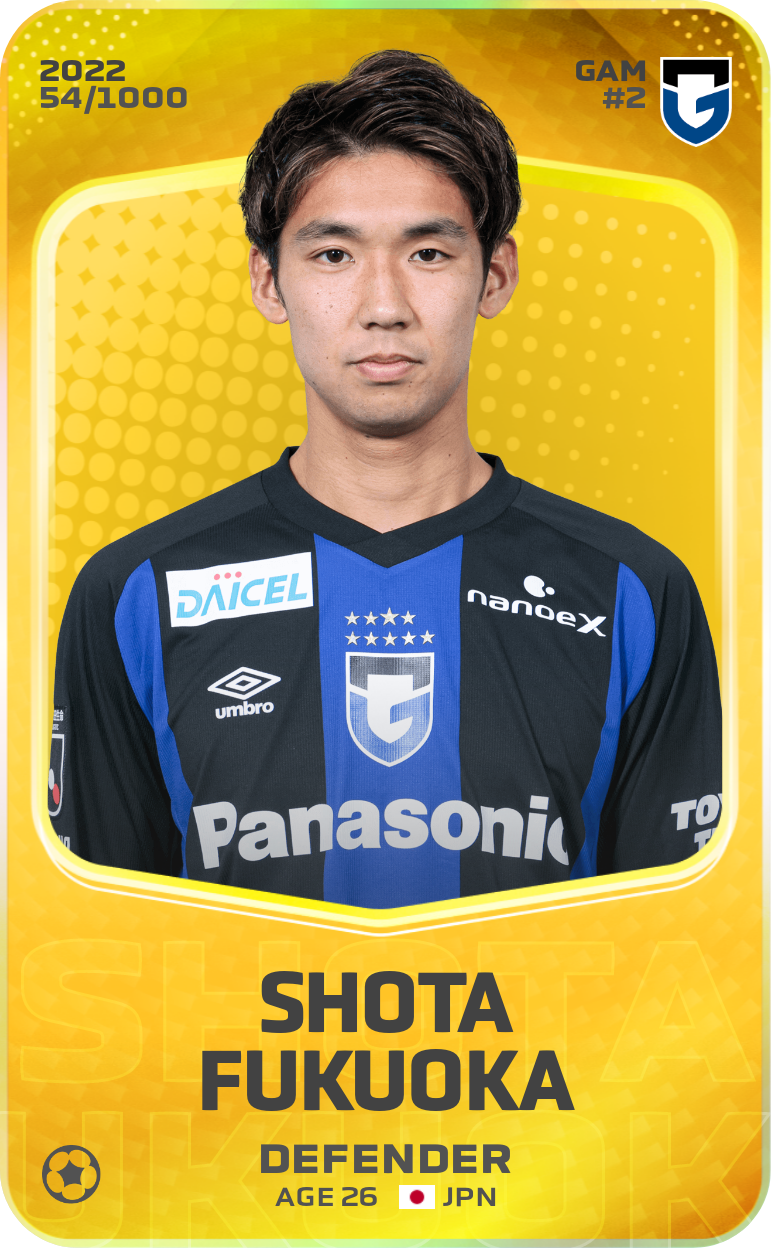 Sorare - Sorare Official - Shota Fukuoka 2022-23 • Limited 54/1000 - NFT # 83729971413795665176580097808920005384285669291491660154408260796337572153642