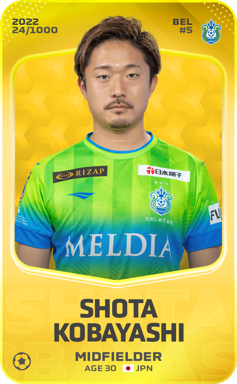 Sorare - Sorare Official - Shota Kobayashi 2022-23 • Limited 24/1000 - NFT # 39965363076492605756749673002990044848357349490325825103809698231496524998000