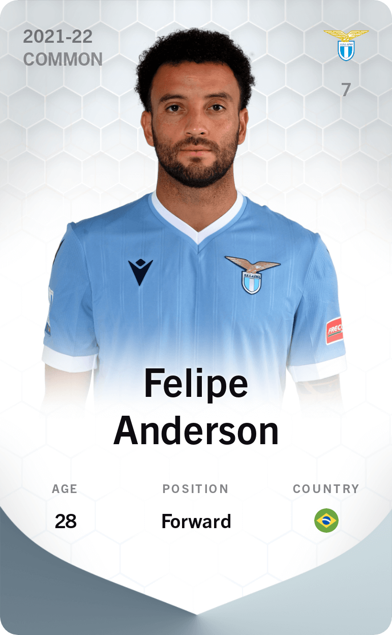 Common Card of Felipe Anderson – 2021-22 – Sorare