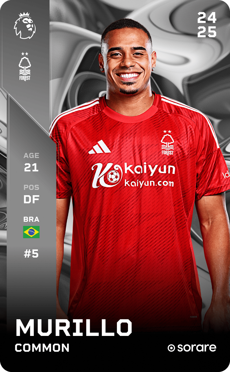 24-25 ノッティンガム・フォレスト No.5 ムリーリョ Murillo - 選手プロフィール 25/26 | Transfermarkt
