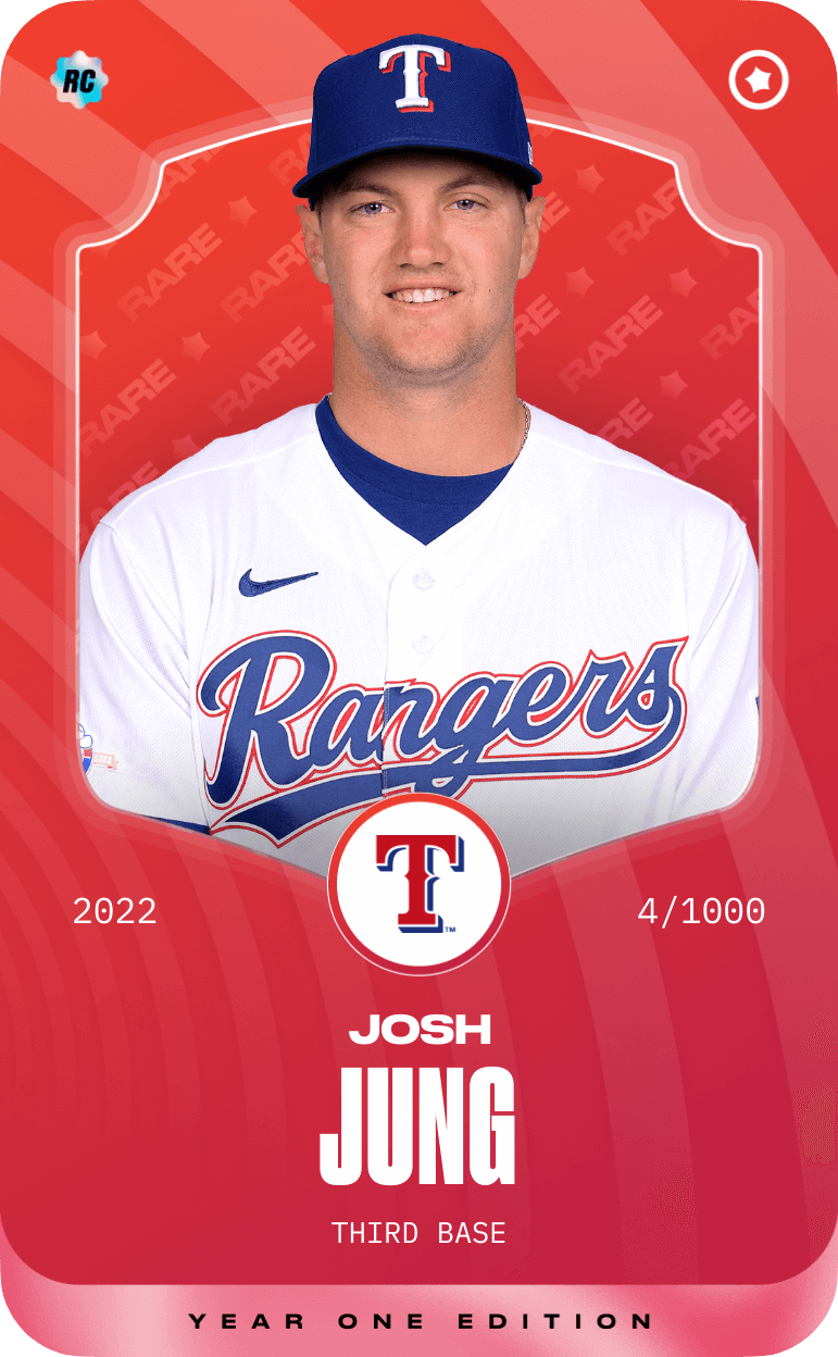 Rare card of Josh Jung 2022 Sorare