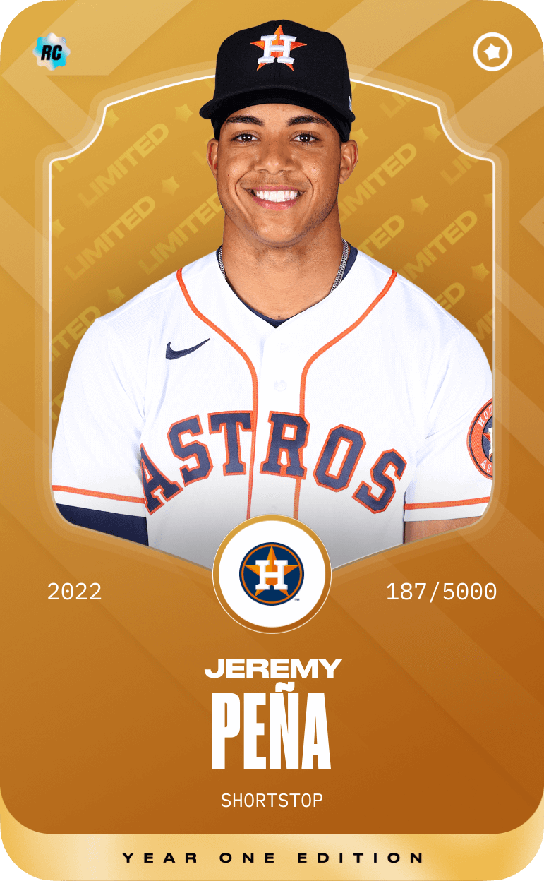 Limited card of Jeremy Peña 2022 Sorare