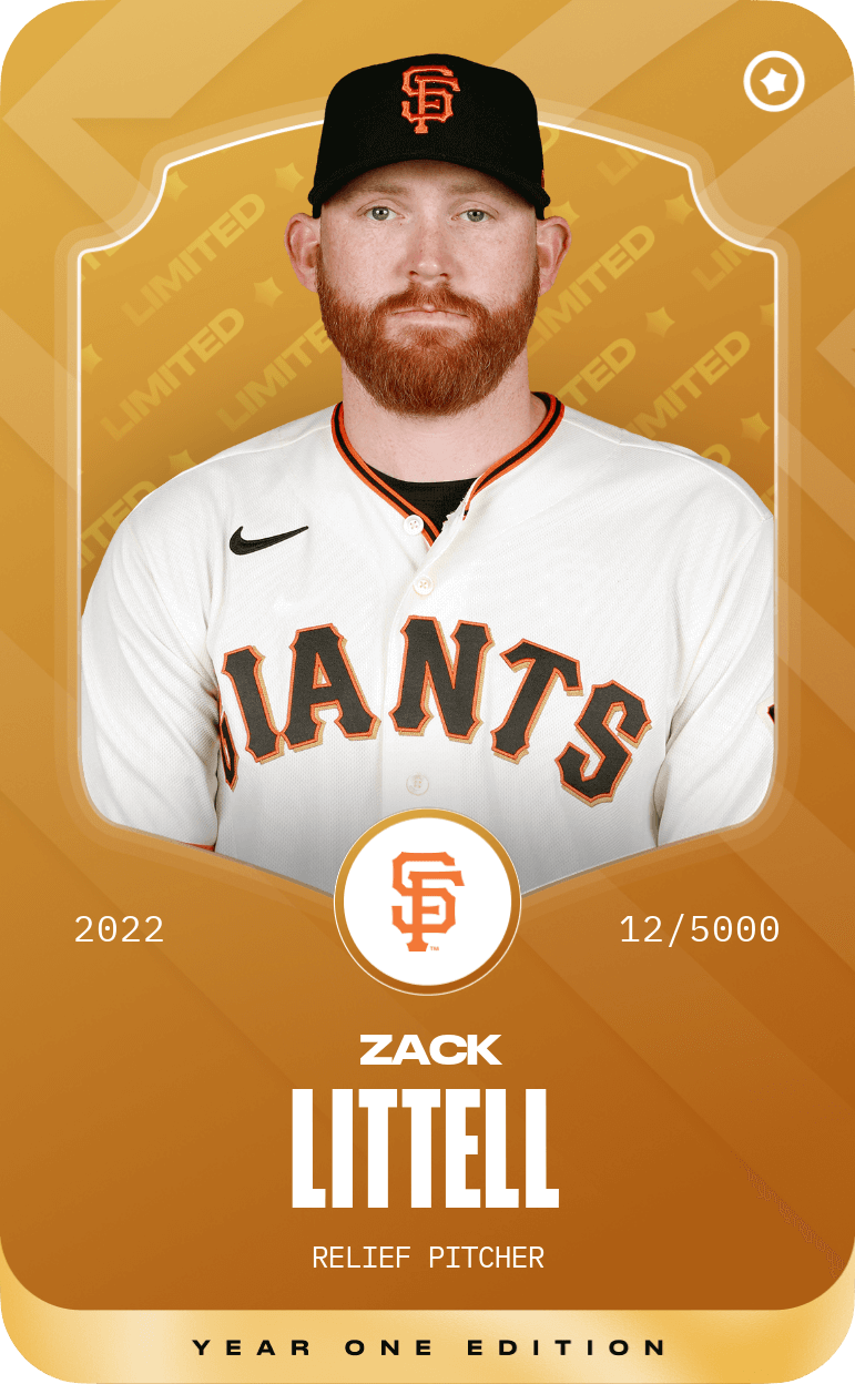 Limited card of Zack Littell 2022 Sorare