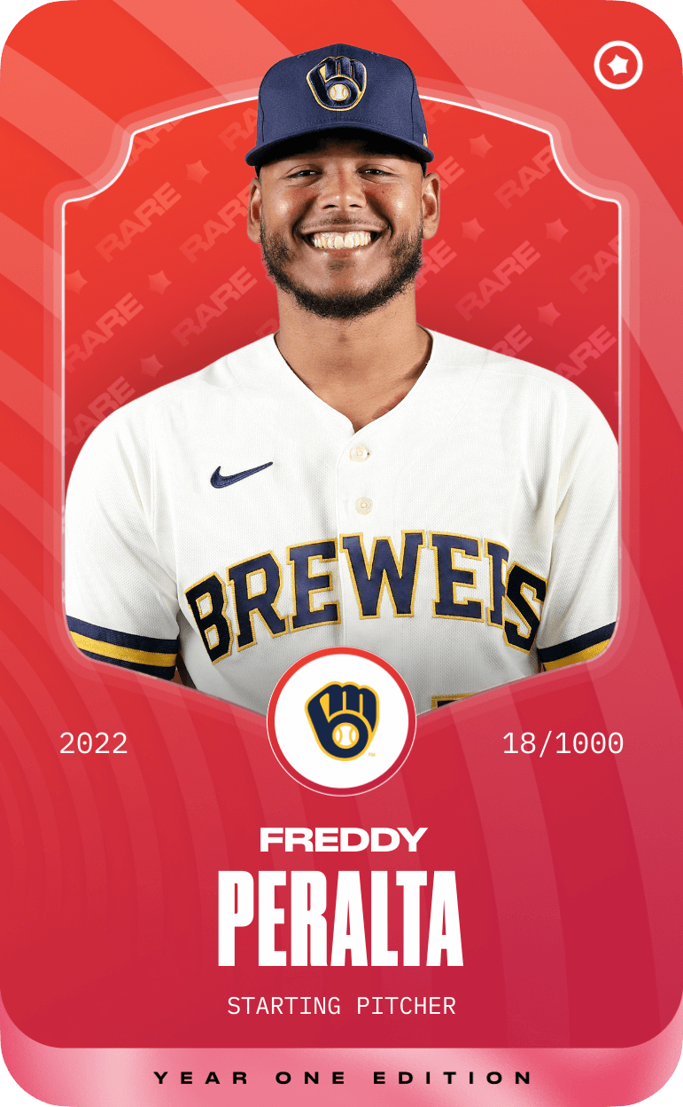 Rare card of Freddy Peralta 2022 Sorare