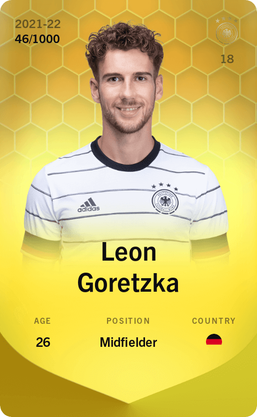 Leon Goretzka Fußball Nationalspieler DFB Fan Big Card Edition B817