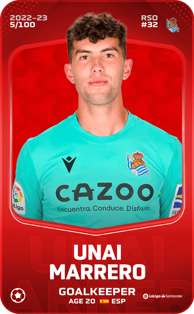 Rare card of Unai Marrero 202223 Sorare