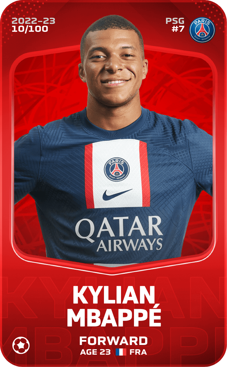 Rare card of Kylian Mbappé – 2021-22 – Sorare