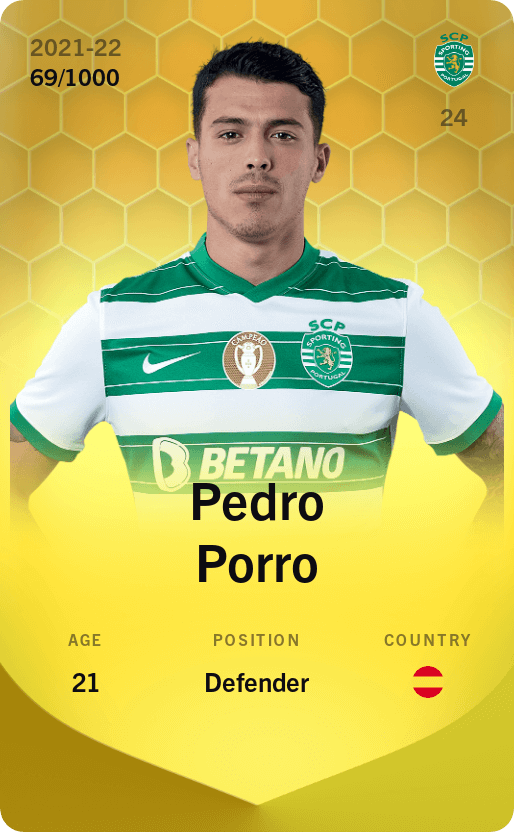 Limited Card Of Pedro Porro - 2021-22 - Sorare