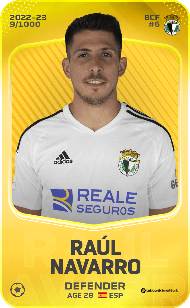 Limited card of Raúl Navarro 202223 Sorare