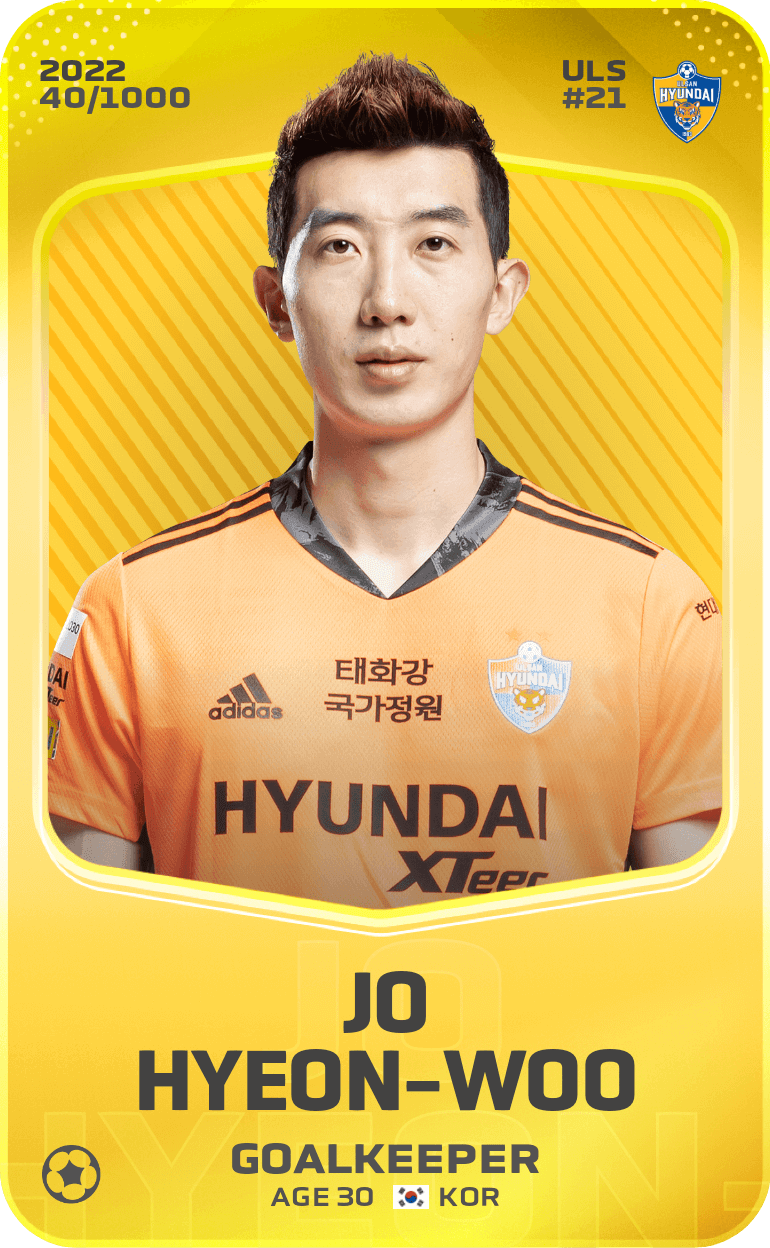 Limited Card Of Jo Hyeon Woo 2022 Sorare 6610