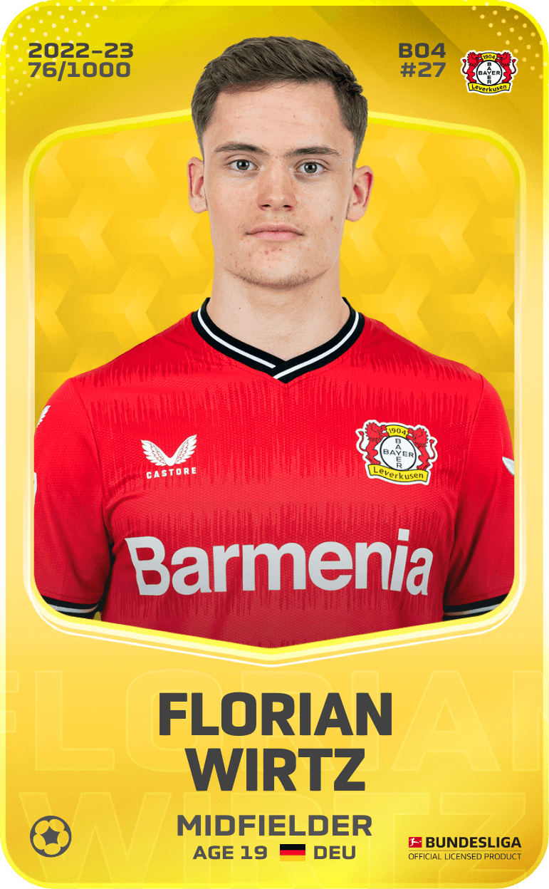 Limited Card Of Florian Wirtz 2022 23 Sorare 