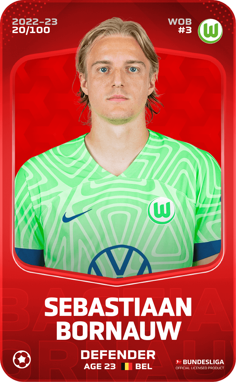 Rare card of Sebastiaan Bornauw – 2022-23 – Sorare