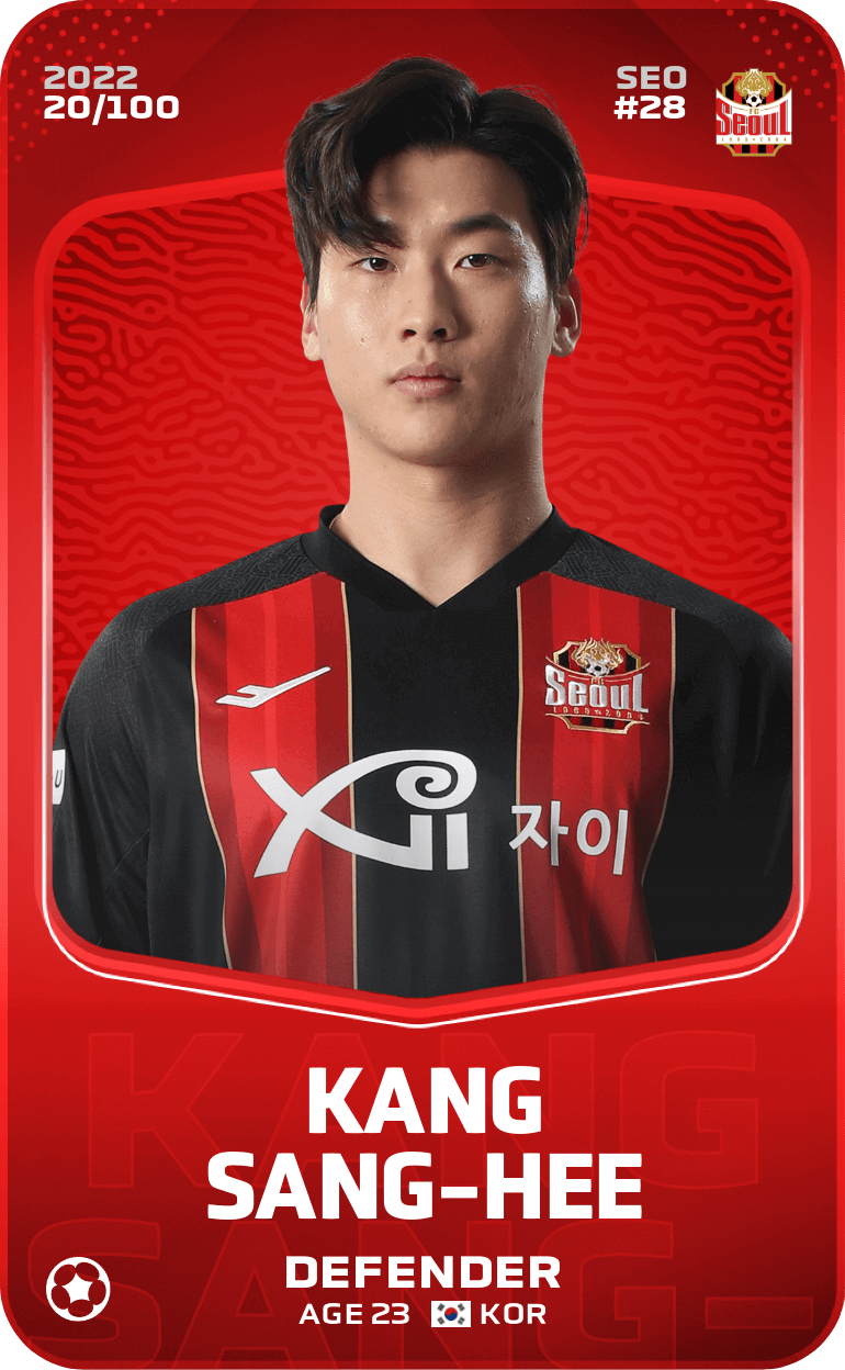 Rare Card Of Kang Sang Hee 2022 Sorare 5827