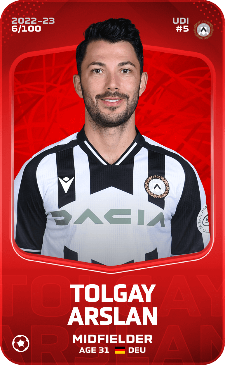 Rare card of Tolgay Arslan 202223 Sorare
