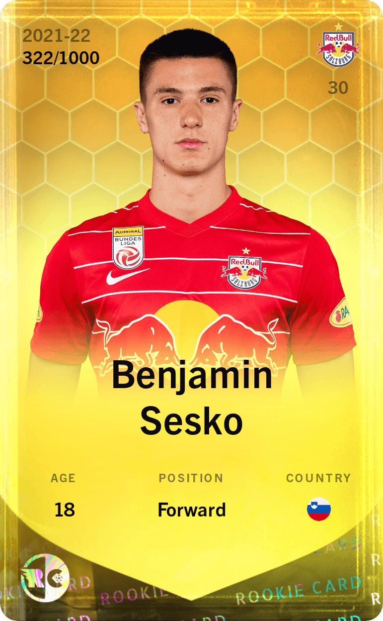 Limited Card Of Benjamin Sesko - 2021-22 - Sorare