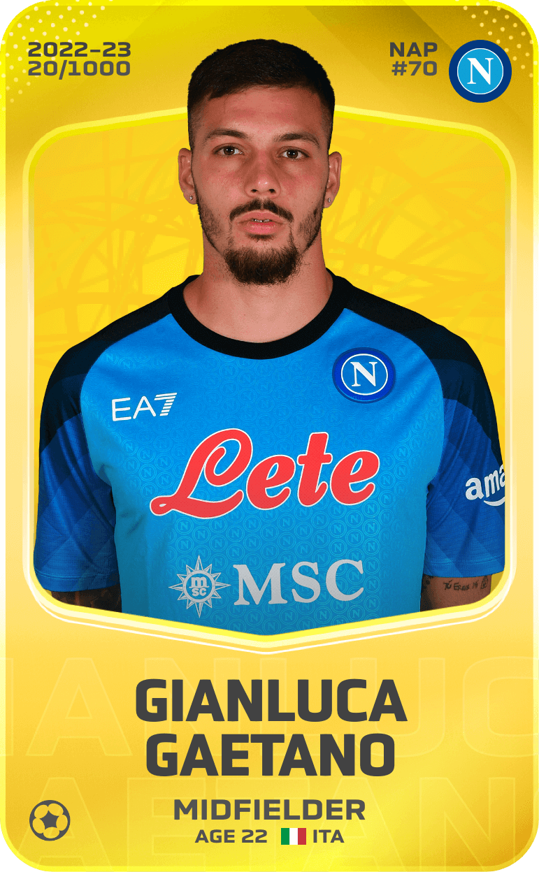Limited card of Gianluca Gaetano 202223 Sorare