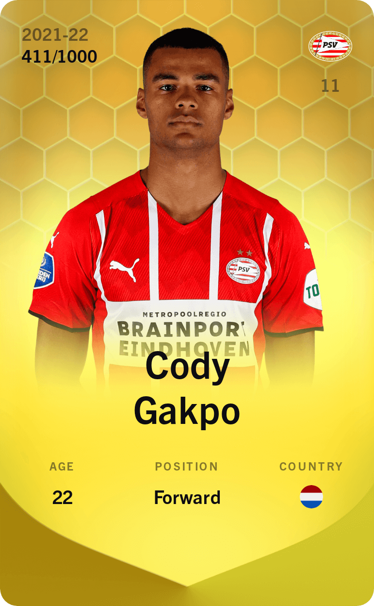 Limited card of Cody Gakpo - 2021-22 - Sorare