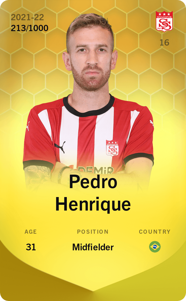 Limited card of Pedro Henrique 202122 Sorare