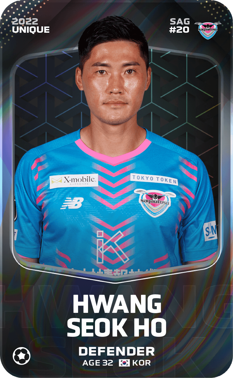 Unique card of HWANG Seok Ho 2022 Sorare